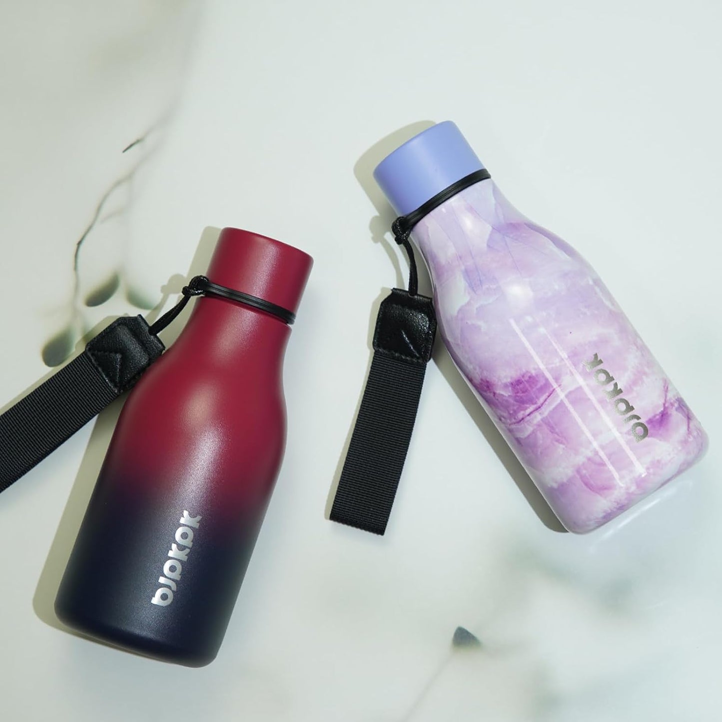 18oz Insulated Water Bottle, Stainless Steel Bottle with Carry Strap | Keep Cold & Hot Vacuum Insulation, Leak-Proof BPA-Free Design, Slim Bottle Fits Most Cup Holders for Gym, Office & Travel - Colors A