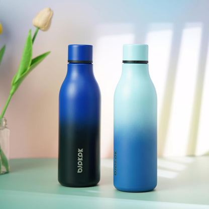 18oz Insulated Water Bottle, Stainless Steel Bottle with Carry Strap | Keep Cold & Hot Vacuum Insulation, Leak-Proof BPA-Free Design, Slim Bottle Fits Most Cup Holders for Gym, Office & Travel - Colors A