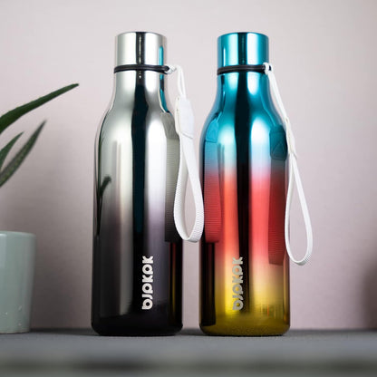 18oz Insulated Water Bottle, Stainless Steel Bottle with Carry Strap | Keep Cold & Hot Vacuum Insulation, Leak-Proof BPA-Free Design, Slim Bottle Fits Most Cup Holders for Gym, Office & Travel - Colors A