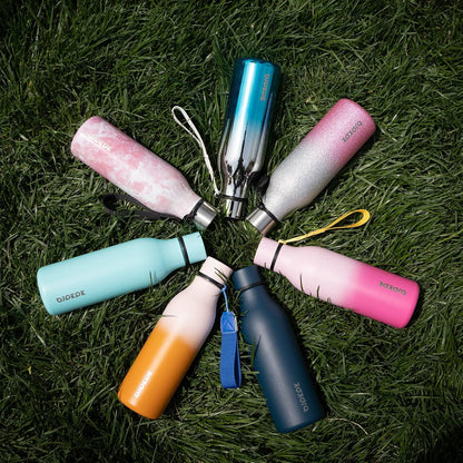 18oz Insulated Water Bottle, Stainless Steel Bottle with Carry Strap | Keep Cold & Hot Vacuum Insulation, Leak-Proof BPA-Free Design, Slim Bottle Fits Most Cup Holders for Gym, Office & Travel - Colors A