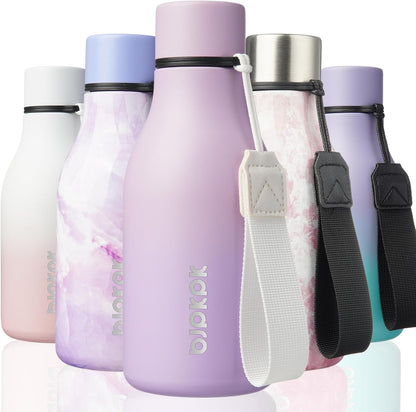 18oz Insulated Water Bottle, Stainless Steel Bottle with Carry Strap | Keep Cold & Hot Vacuum Insulation, Leak-Proof BPA-Free Design, Slim Bottle Fits Most Cup Holders for Gym, Office & Travel - Colors A