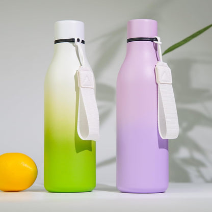 18oz Insulated Water Bottle, Stainless Steel Bottle with Carry Strap | Keep Cold & Hot Vacuum Insulation, Leak-Proof BPA-Free Design, Slim Bottle Fits Most Cup Holders for Gym, Office & Travel - Colors A