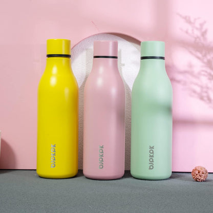 18oz Insulated Water Bottle, Stainless Steel Bottle with Carry Strap | Keep Cold & Hot Vacuum Insulation, Leak-Proof BPA-Free Design, Slim Bottle Fits Most Cup Holders for Gym, Office & Travel - Colors A