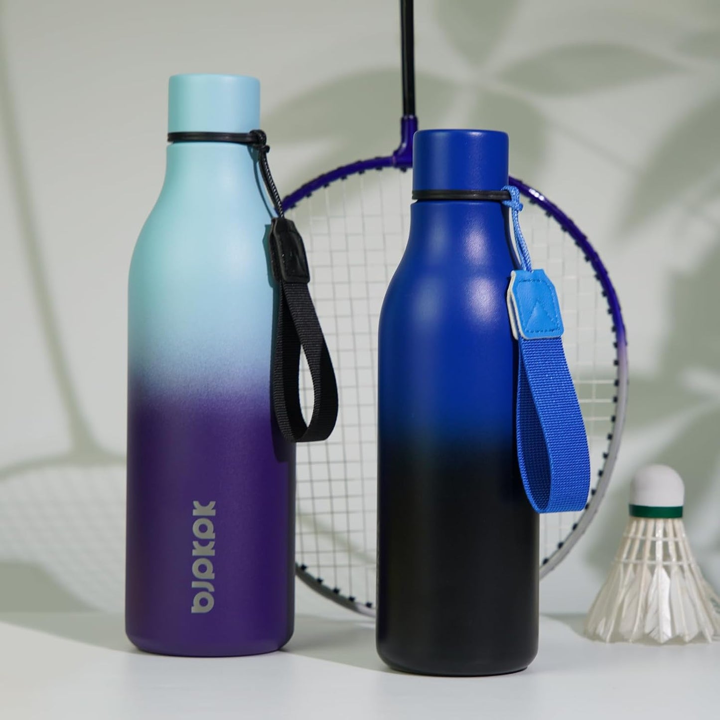 18oz Insulated Water Bottle, Stainless Steel Bottle with Carry Strap | Keep Cold & Hot Vacuum Insulation, Leak-Proof BPA-Free Design, Slim Bottle Fits Most Cup Holders for Gym, Office & Travel - Colors A
