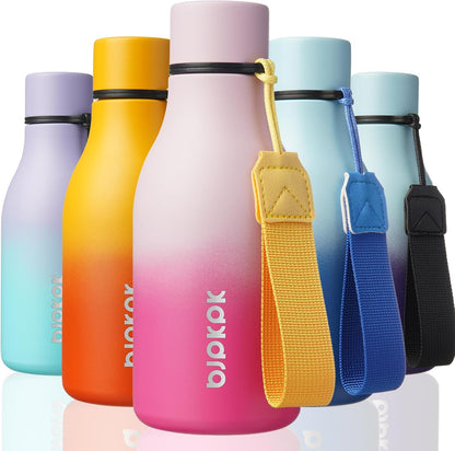 18oz Insulated Water Bottle, Stainless Steel Bottle with Carry Strap | Keep Cold & Hot Vacuum Insulation, Leak-Proof BPA-Free Design, Slim Bottle Fits Most Cup Holders for Gym, Office & Travel - Colors A