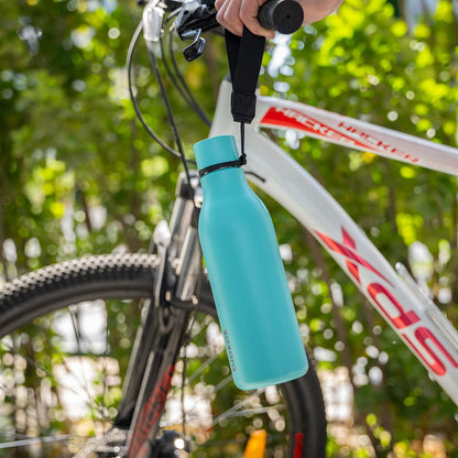 18oz Insulated Water Bottle, Stainless Steel Bottle with Carry Strap | Keep Cold & Hot Vacuum Insulation, Leak-Proof BPA-Free Design, Slim Bottle Fits Most Cup Holders for Gym, Office & Travel - Colors A