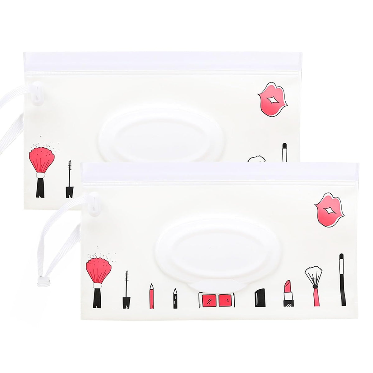 Baby Wipe Dispenser, 2 Pack Reusable Baby Wipe Container, Portable Refillable Baby Wipe Holder Wipes Pouch for Travel & Home Use