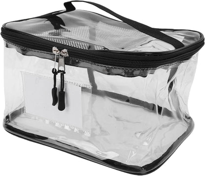 Transparent PVC Toy Organizer 6pcs | Large Capacity Storage Bags for Building Blocks, Puzzles, Portable with Handles Travel (Mesh)