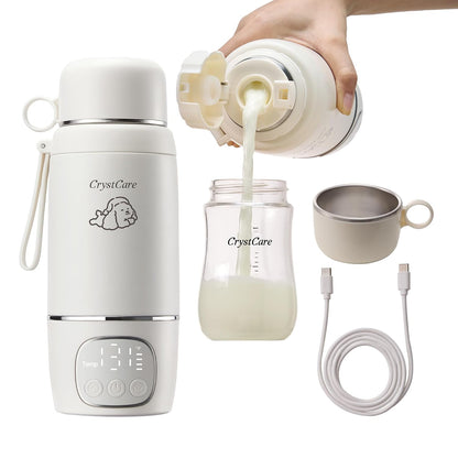 Portable Bottle Warmer for Travel - Fast Heating Breast Milk & Formula Warmer with 16,000mAh Battery, Electric heaters for Babies' Bottles,Baby Bottle Warmer for Car, Airplane（Puppy）