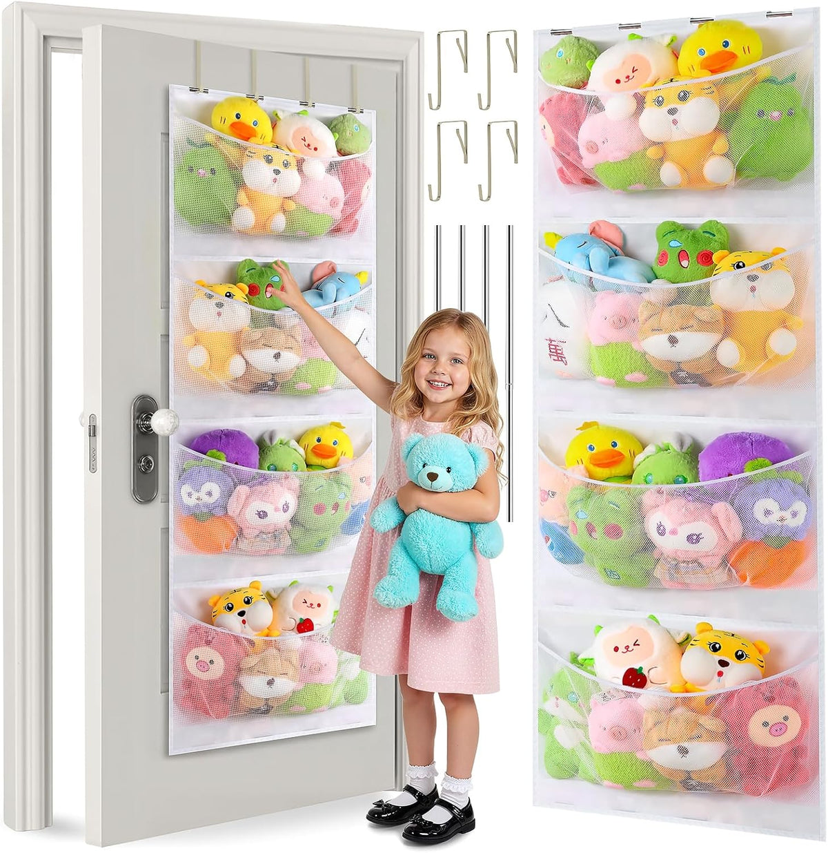 Stuffed Animal Storage Over the Door Organizer