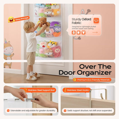 Stuffed Animal Storage Over the Door Organizer