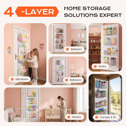 Stuffed Animal Storage Over the Door Organizer