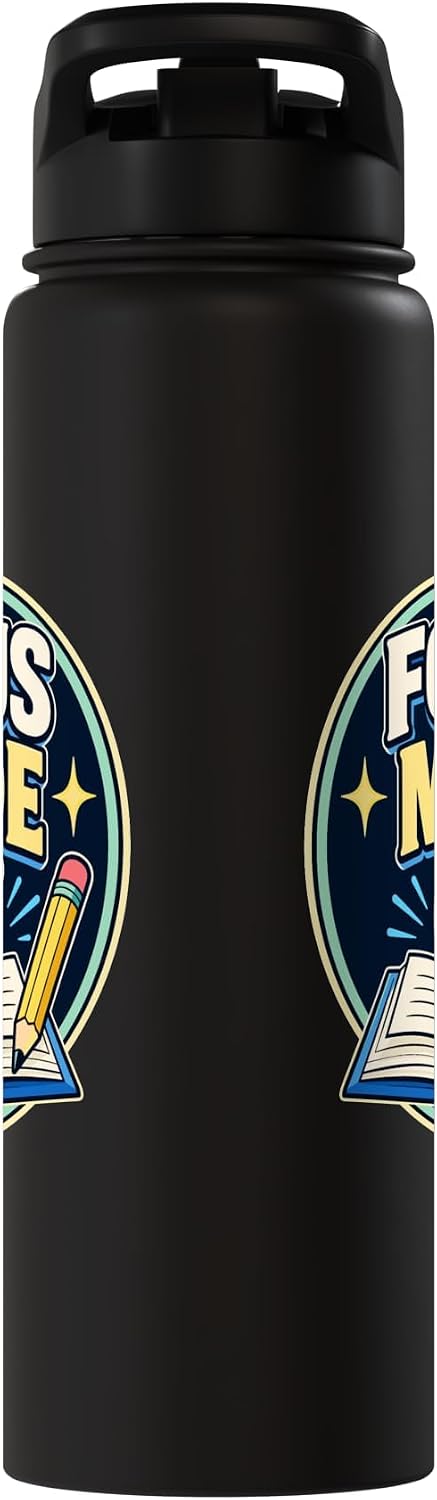 Focus Mode On Study Learn Stainless Steel Insulated Water Bottle