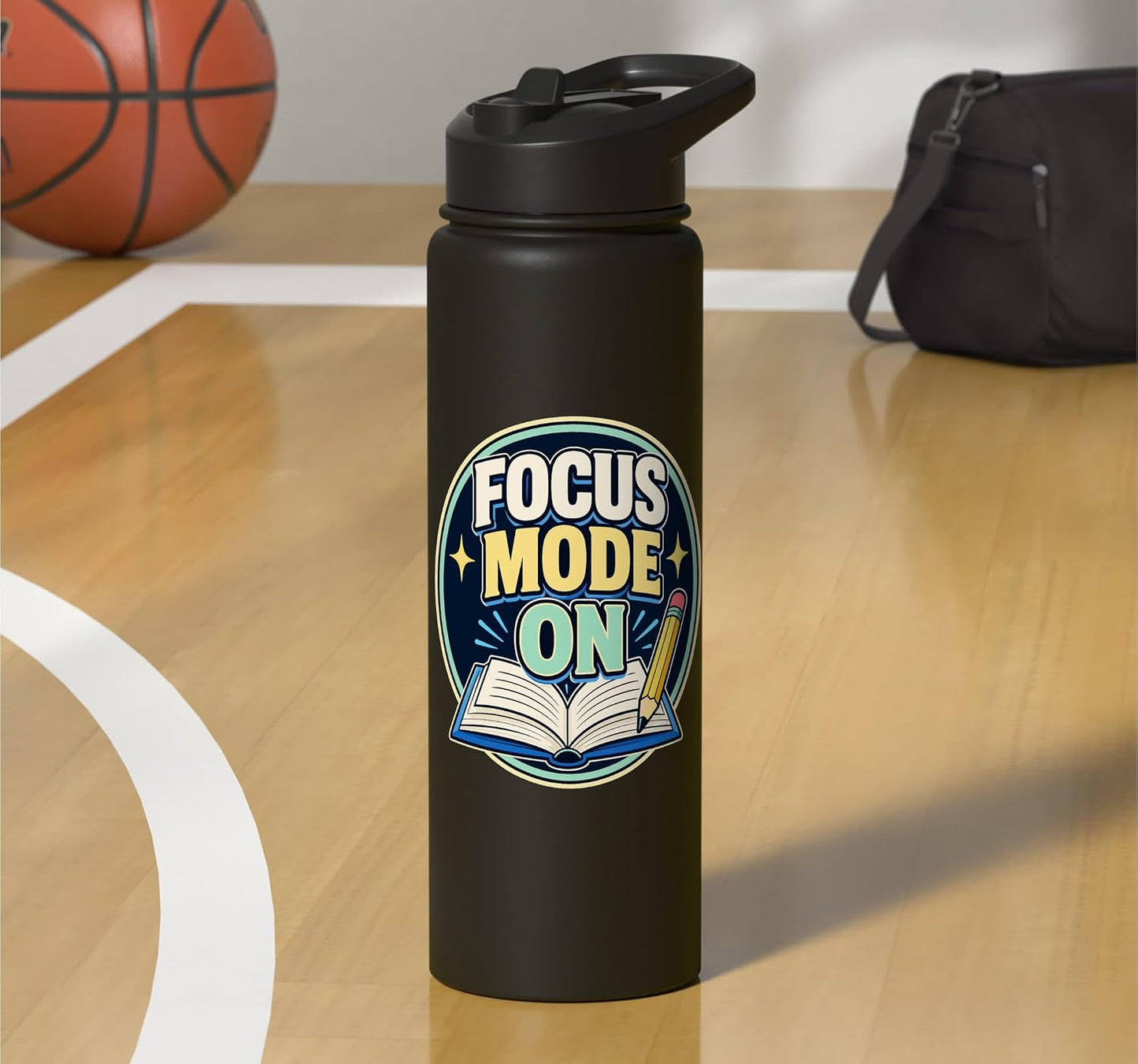 Focus Mode On Study Learn Stainless Steel Insulated Water Bottle