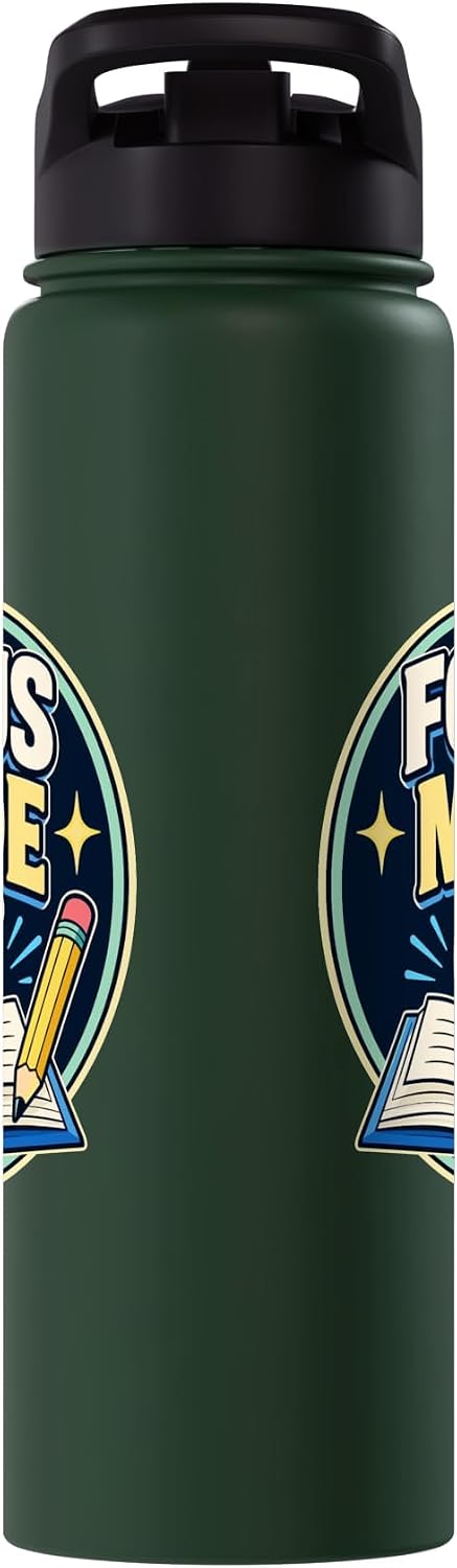 Focus Mode On Study Learn Stainless Steel Insulated Water Bottle