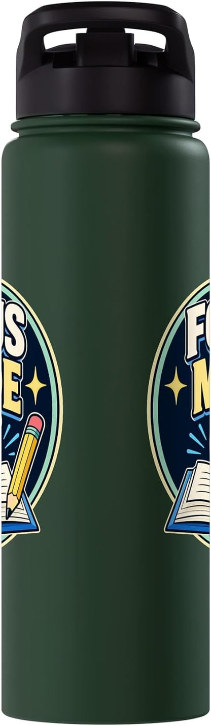 Focus Mode On Study Learn Stainless Steel Insulated Water Bottle