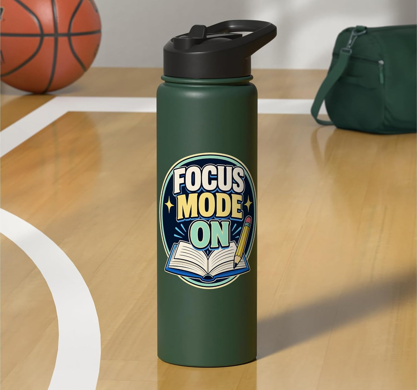 Focus Mode On Study Learn Stainless Steel Insulated Water Bottle