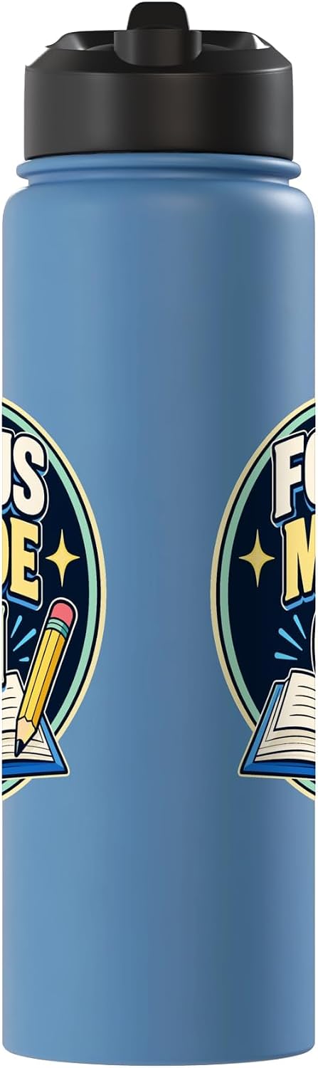 Focus Mode On Study Learn Stainless Steel Insulated Water Bottle