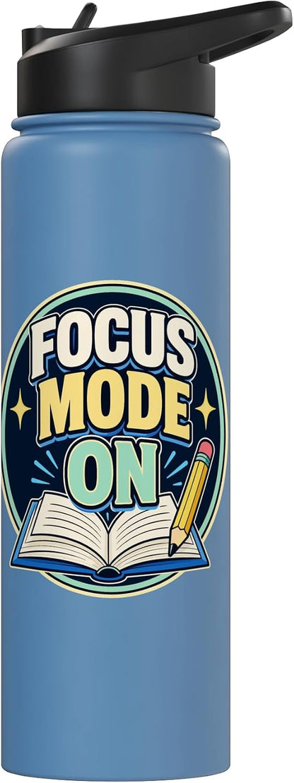 Focus Mode On Study Learn Stainless Steel Insulated Water Bottle