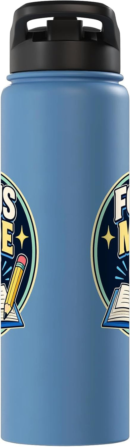 Focus Mode On Study Learn Stainless Steel Insulated Water Bottle