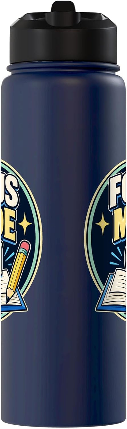 Focus Mode On Study Learn Stainless Steel Insulated Water Bottle