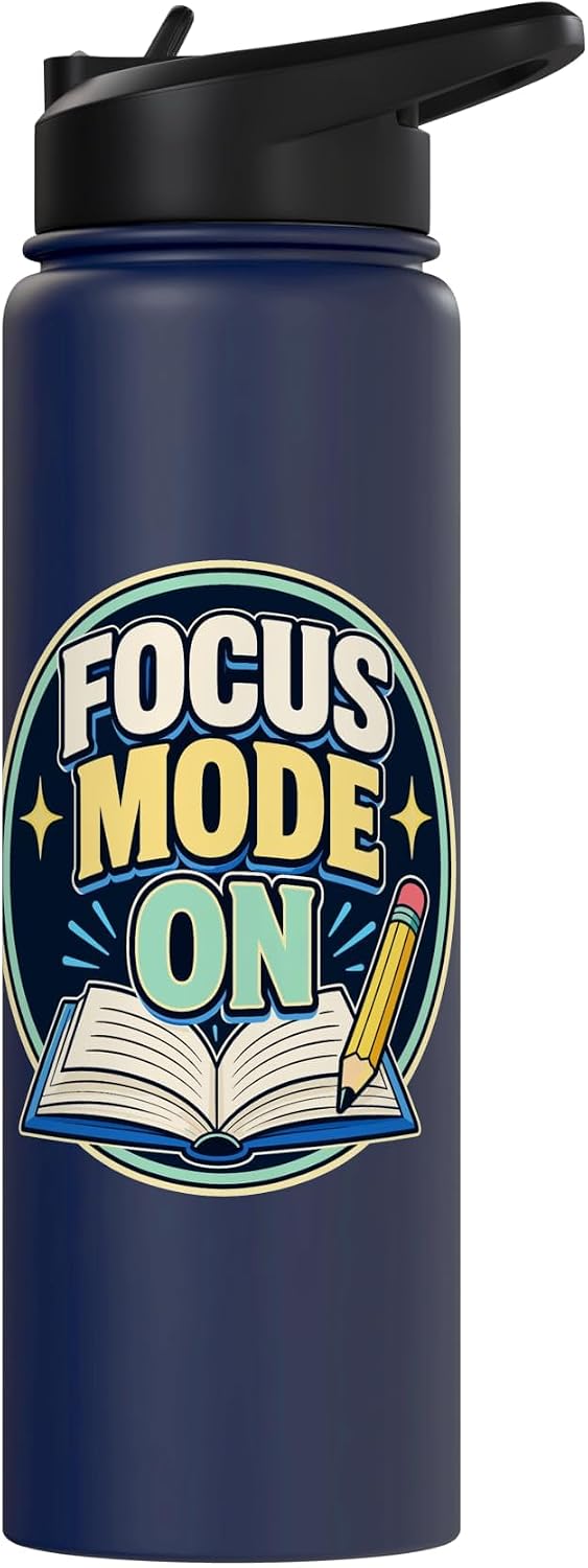 Focus Mode On Study Learn Stainless Steel Insulated Water Bottle