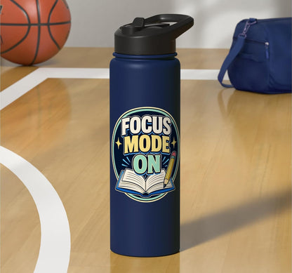 Focus Mode On Study Learn Stainless Steel Insulated Water Bottle