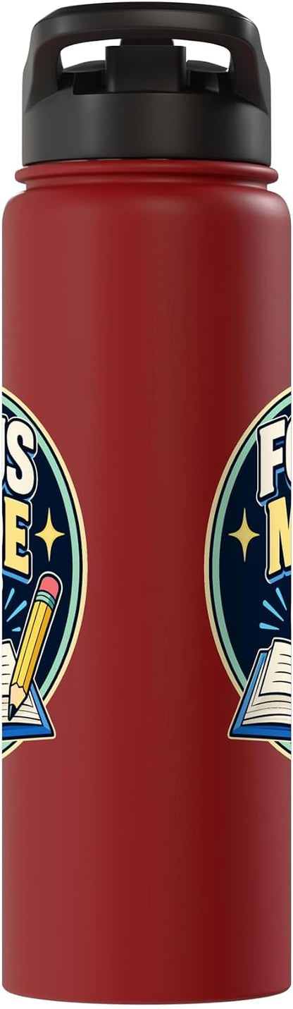 Focus Mode On Study Learn Stainless Steel Insulated Water Bottle