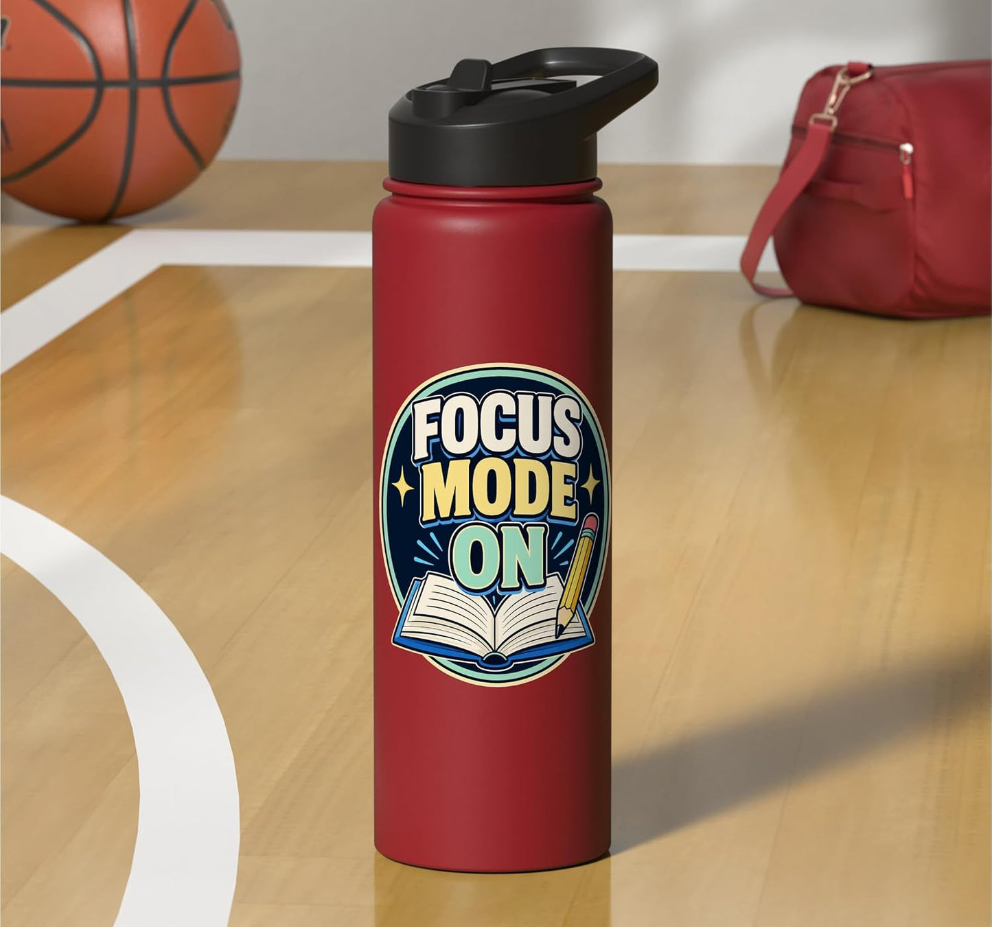 Focus Mode On Study Learn Stainless Steel Insulated Water Bottle