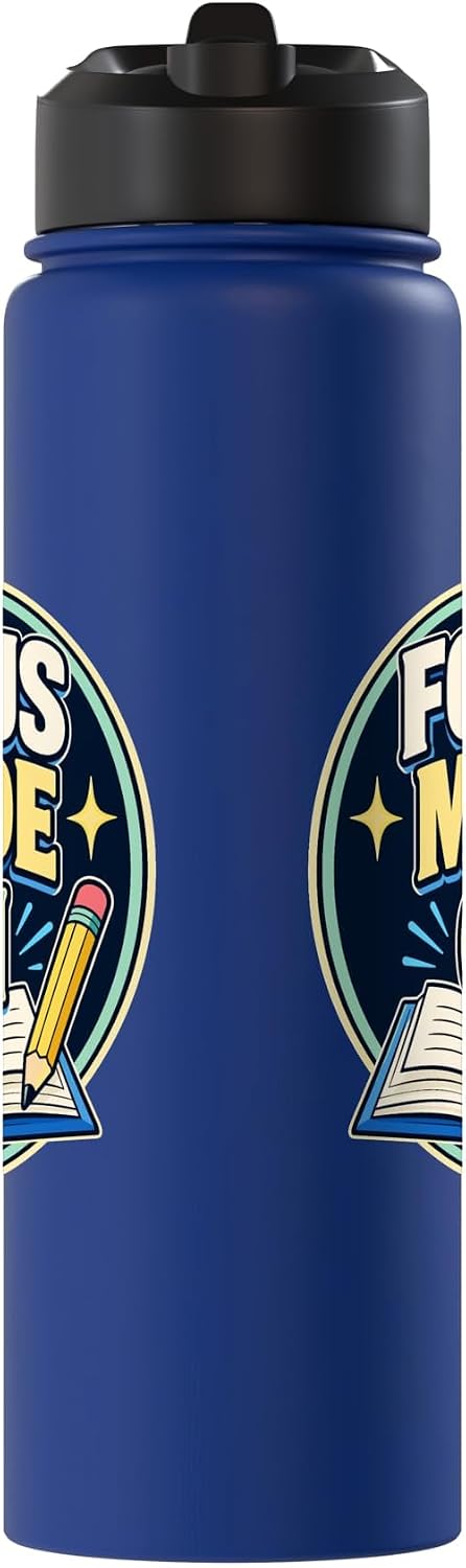 Focus Mode On Study Learn Stainless Steel Insulated Water Bottle