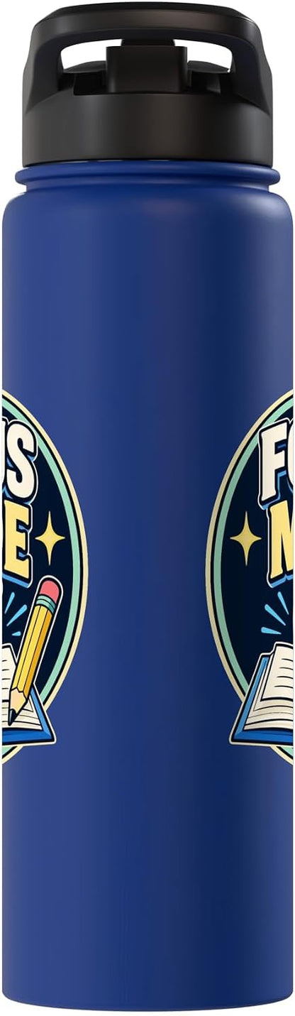 Focus Mode On Study Learn Stainless Steel Insulated Water Bottle