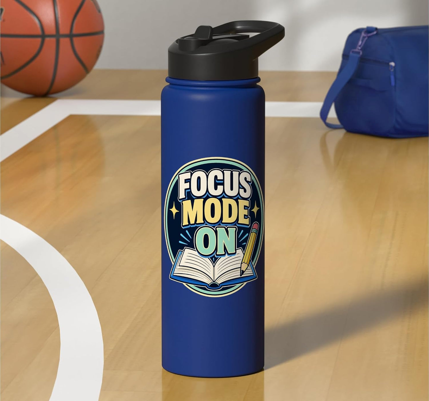 Focus Mode On Study Learn Stainless Steel Insulated Water Bottle