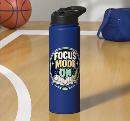 Focus Mode On Study Learn Stainless Steel Insulated Water Bottle