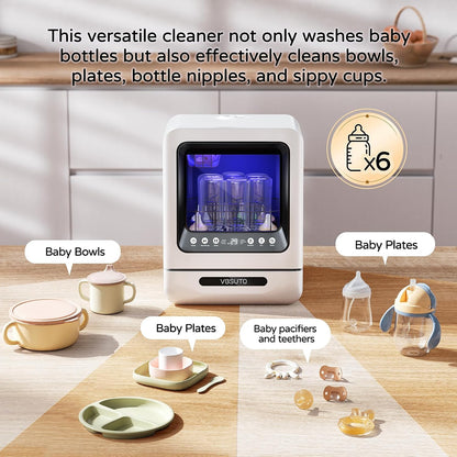 Baby Bottle Washer Pro,All-in-One Bottle Washer and Sterilizer and Dryer,Cleans 6 Baby Bottles Simultaneously,Baby Bottle Washer for Bottles, Pump Parts & Baby Essentials
