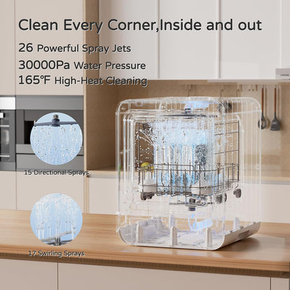 Baby Bottle Washer Pro,All-in-One Bottle Washer and Sterilizer and Dryer,Cleans 6 Baby Bottles Simultaneously,Baby Bottle Washer for Bottles, Pump Parts & Baby Essentials