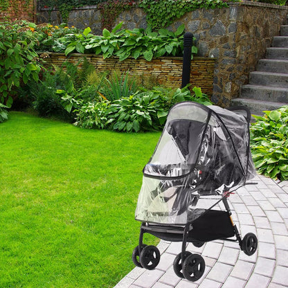 Stroller Rain Cover, Universal Baby Travel Weather Shield Clear