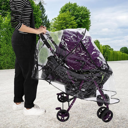 Stroller Rain Cover, Universal Baby Travel Weather Shield Clear