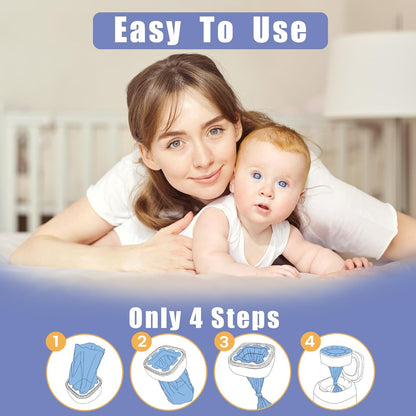 Square Refills Disposal Bags Refill Compatible With For Diaper Gen.ie Compact, Select (Not Fit Classic Version Pails), Hold Up to 810 Newborn-Sized Diapers Per Refill (4 Packs)