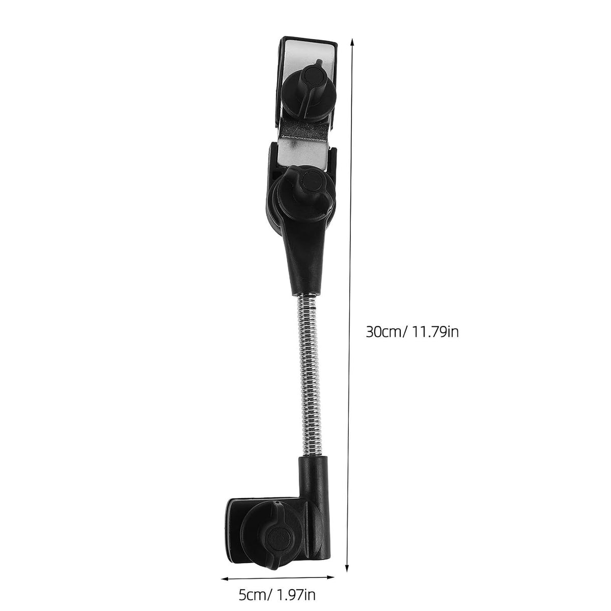 Universal Stroller Umbrella Clamp Holder for Pram and Wheelchair, 360° Adjustable Iron and Plastic Sunshade Extender for Outdoors and Changing Weather Protection