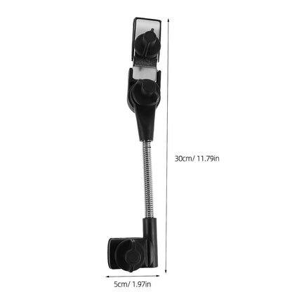 Universal Stroller Umbrella Clamp Holder for Pram and Wheelchair, 360° Adjustable Iron and Plastic Sunshade Extender for Outdoors and Changing Weather Protection