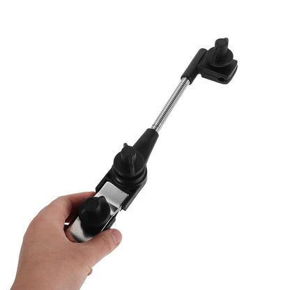 Universal Stroller Umbrella Clamp Holder for Pram and Wheelchair, 360° Adjustable Iron and Plastic Sunshade Extender for Outdoors and Changing Weather Protection
