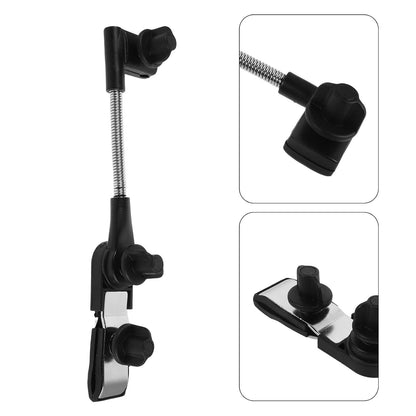 Universal Stroller Umbrella Clamp Holder for Pram and Wheelchair, 360° Adjustable Iron and Plastic Sunshade Extender for Outdoors and Changing Weather Protection