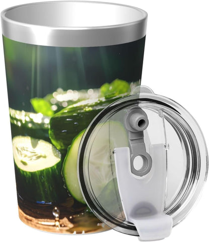 Cucumber Insulated Straw Cup Ideal for Gym use or Carrying on The go