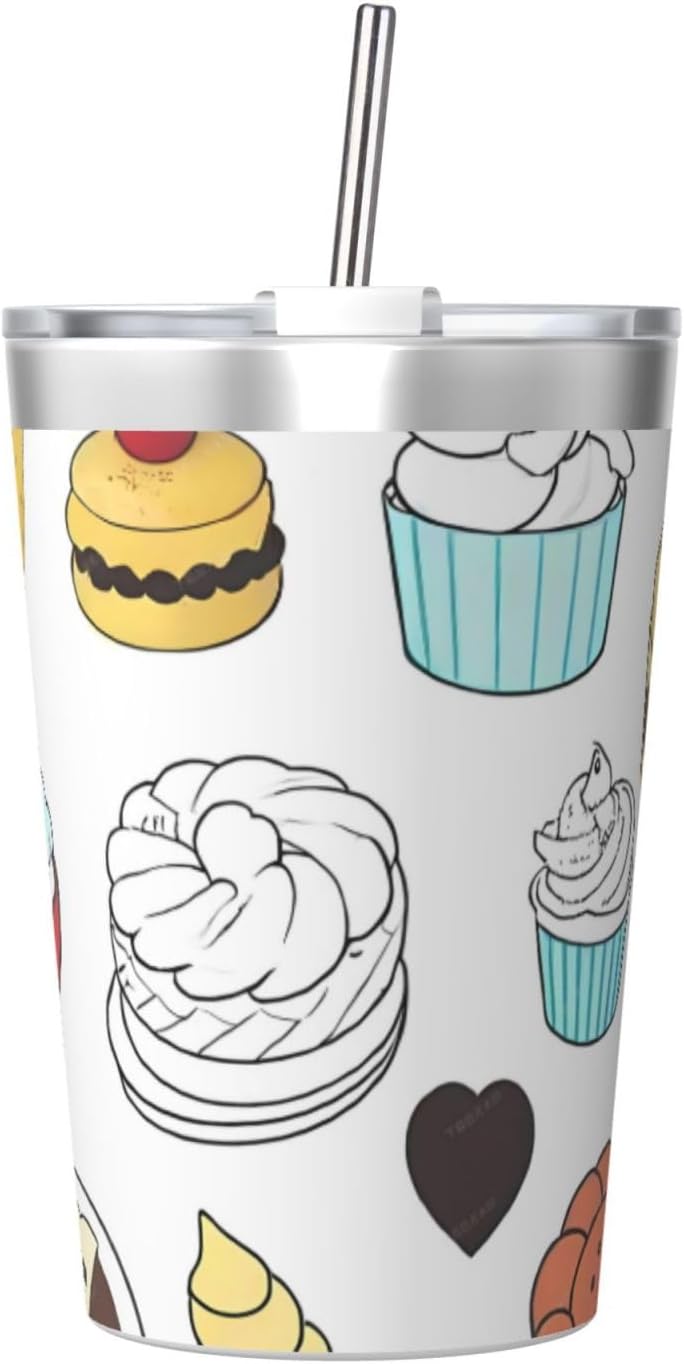 Cucumber Insulated Straw Cup Ideal for Gym use or Carrying on The go