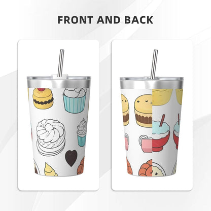 Cucumber Insulated Straw Cup Ideal for Gym use or Carrying on The go