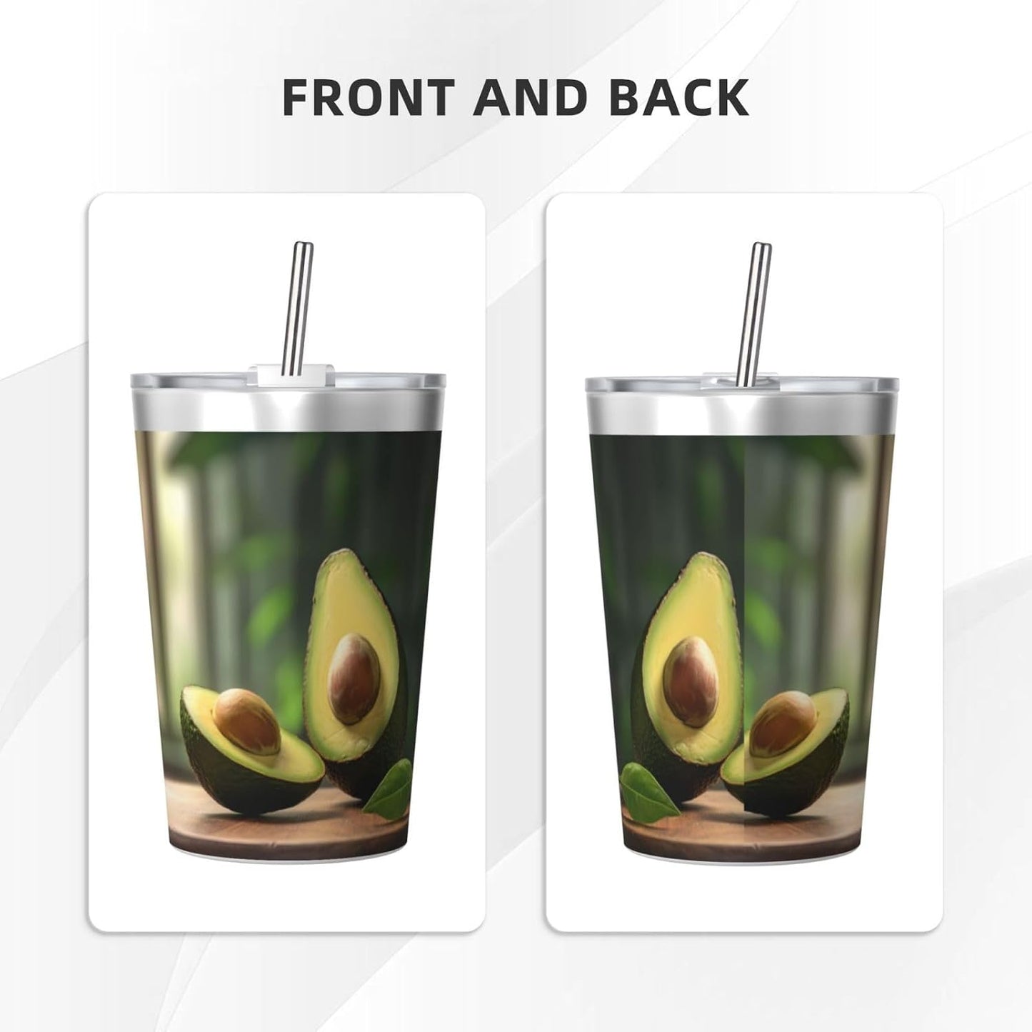 Cucumber Insulated Straw Cup Ideal for Gym use or Carrying on The go