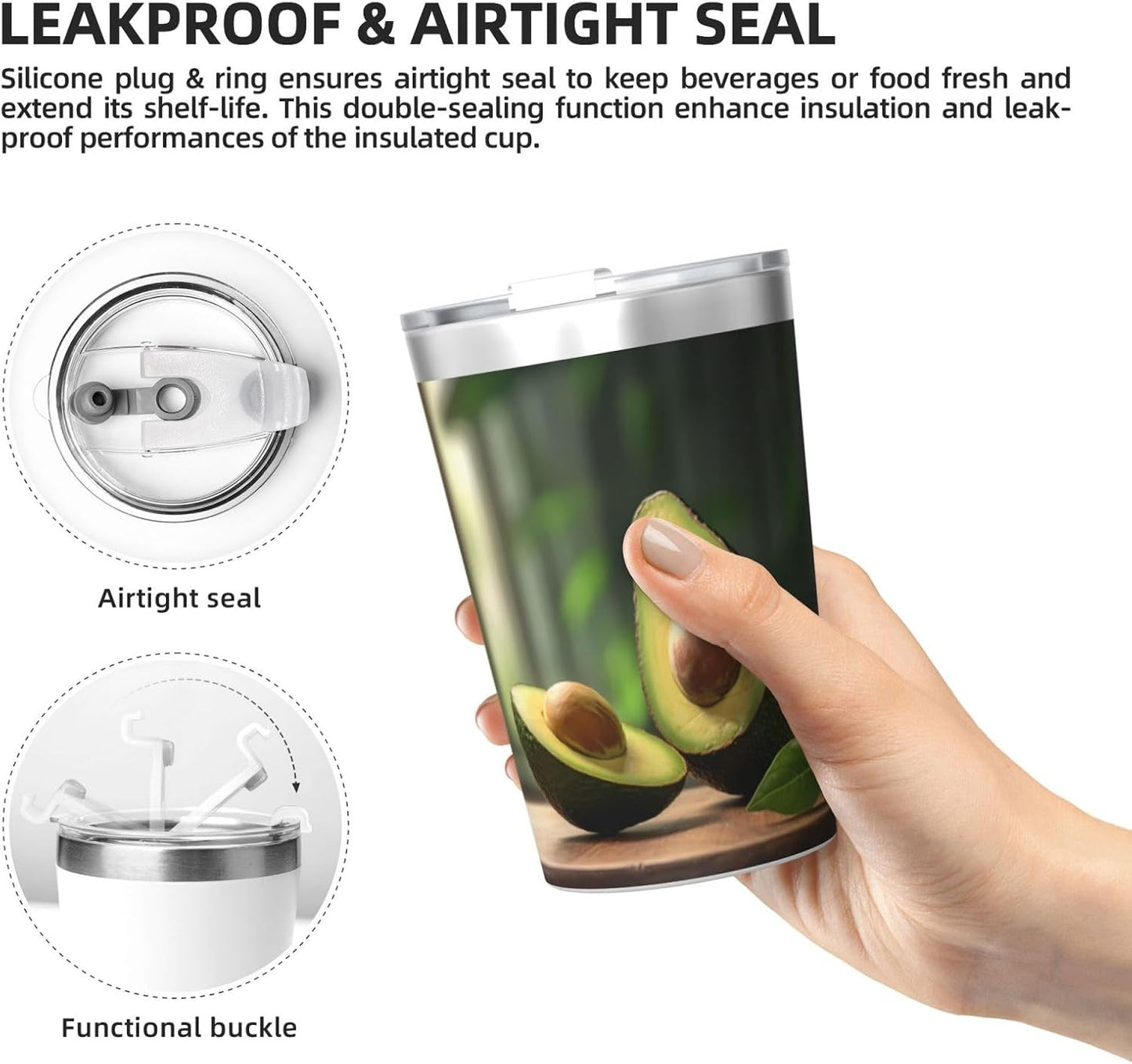 Cucumber Insulated Straw Cup Ideal for Gym use or Carrying on The go