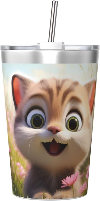 Cucumber Insulated Straw Cup Ideal for Gym use or Carrying on The go