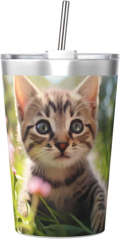 Cucumber Insulated Straw Cup Ideal for Gym use or Carrying on The go