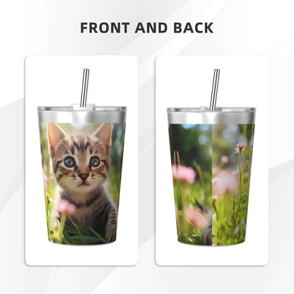 Cucumber Insulated Straw Cup Ideal for Gym use or Carrying on The go